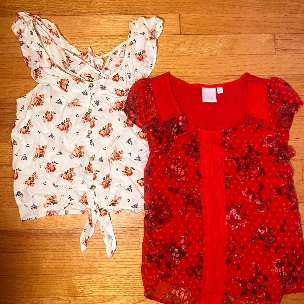 Floral Blouse Bundle - Sz S No Boundaries & Lauren Conrad - Cute Summer Tops S